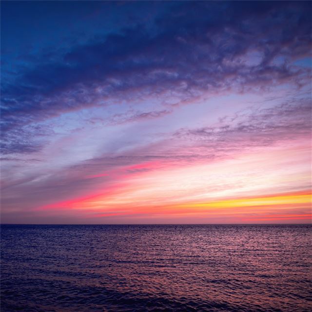 sea sunrise 5k iPad Pro wallpaper 