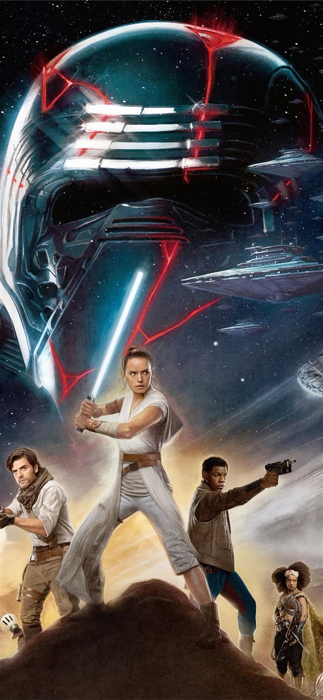 star wars the rise of skywalker new poster imax iPhone X wallpaper 