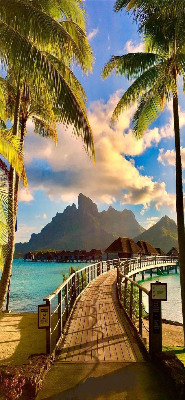 Summer e to your vacay in the beautiful Bora Bora ... iPhone X wallpaper 
