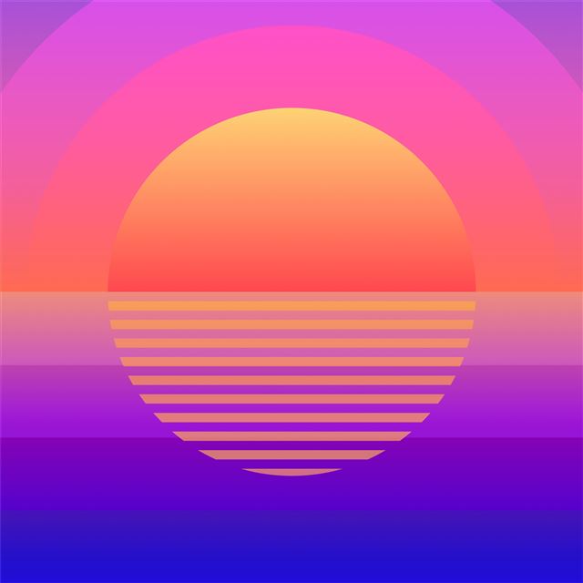 summer time sunset 5k iPad wallpaper 