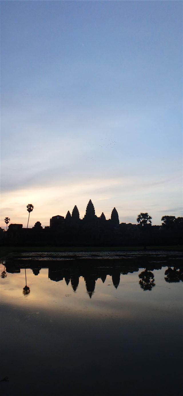 Sunrise at Angkor Wat Angkor Wat Cambodia Travel B... iPhone X wallpaper 