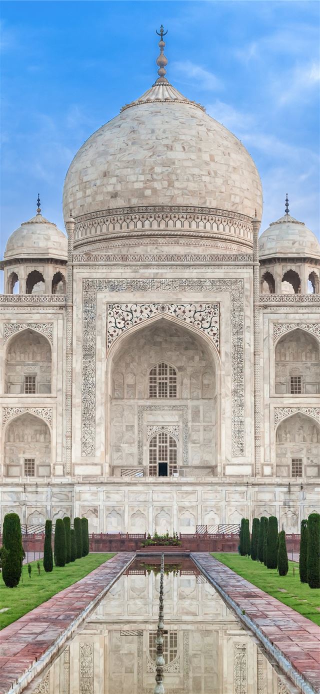 Taj Mahal India temple castle travel tourism iPhone X wallpaper 