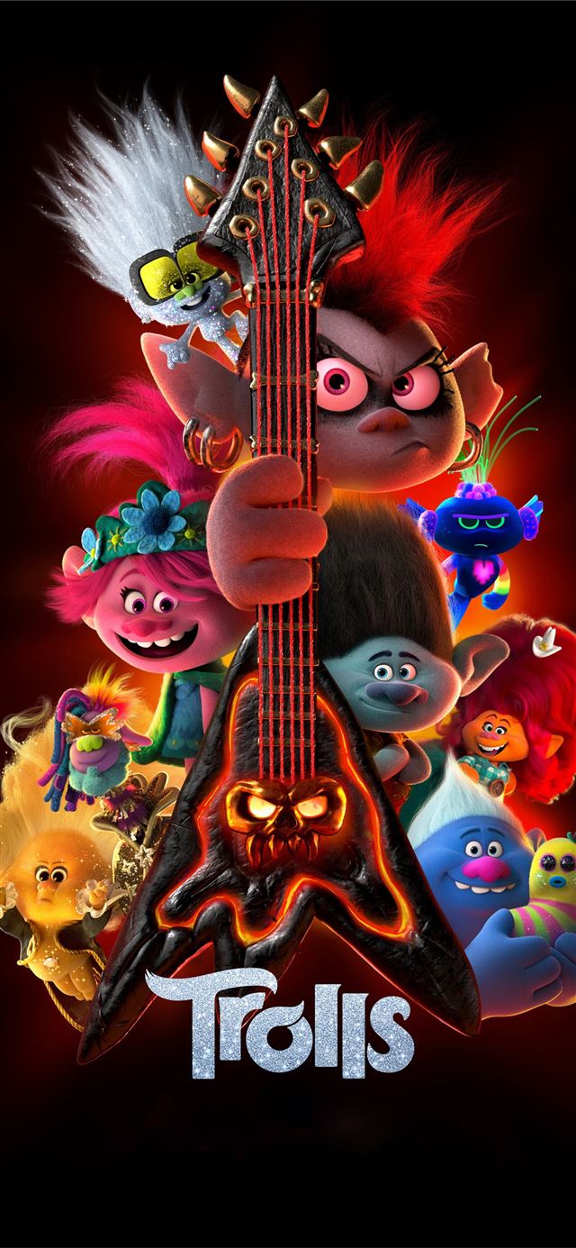 trolls movie 4k iPhone X wallpaper 