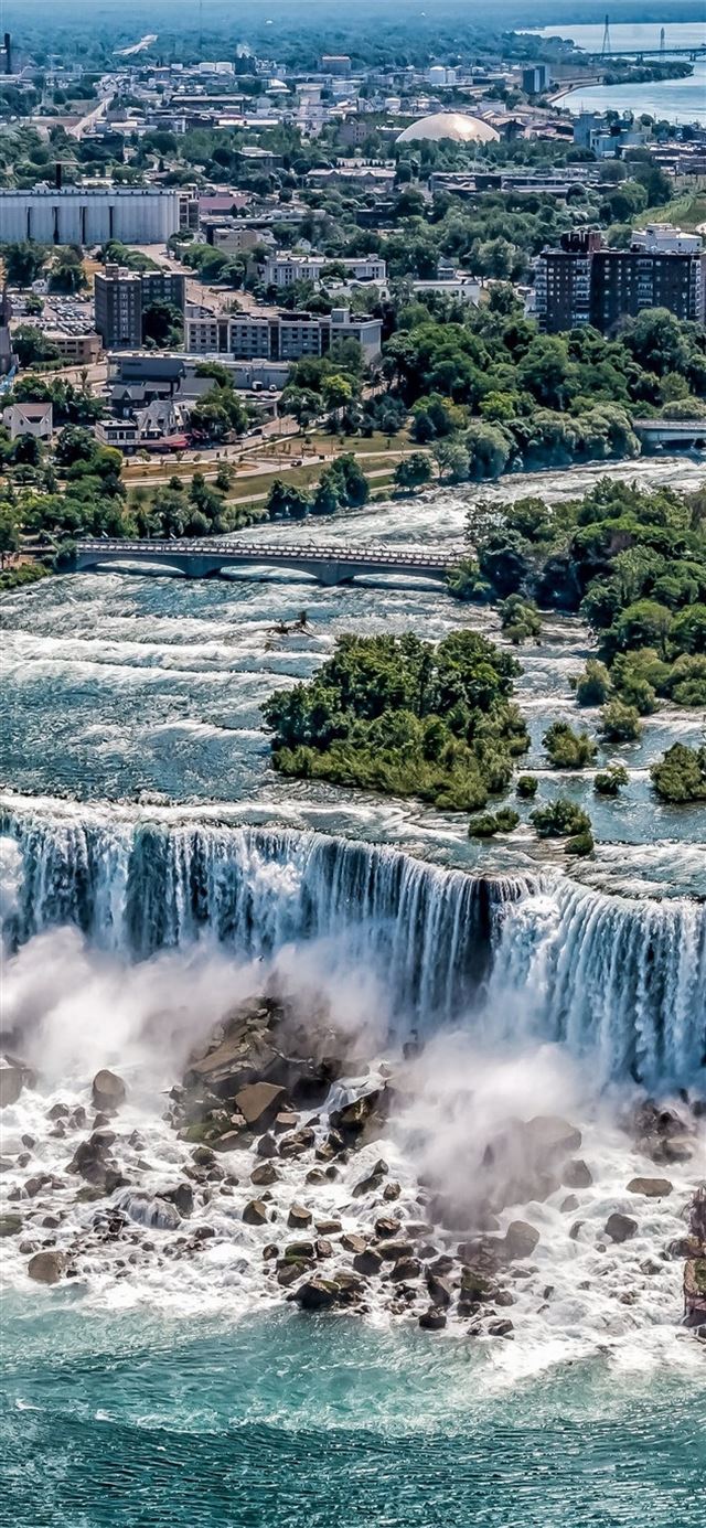 Usa Niagara Falls Top View Nature iPhone 11 wallpaper 