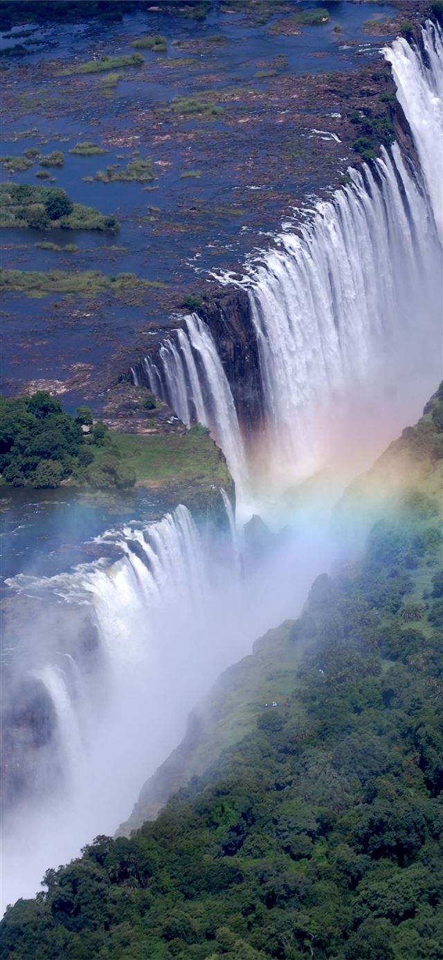 Victoria Falls is breathtaking Known by the local ... iPhone X wallpaper 