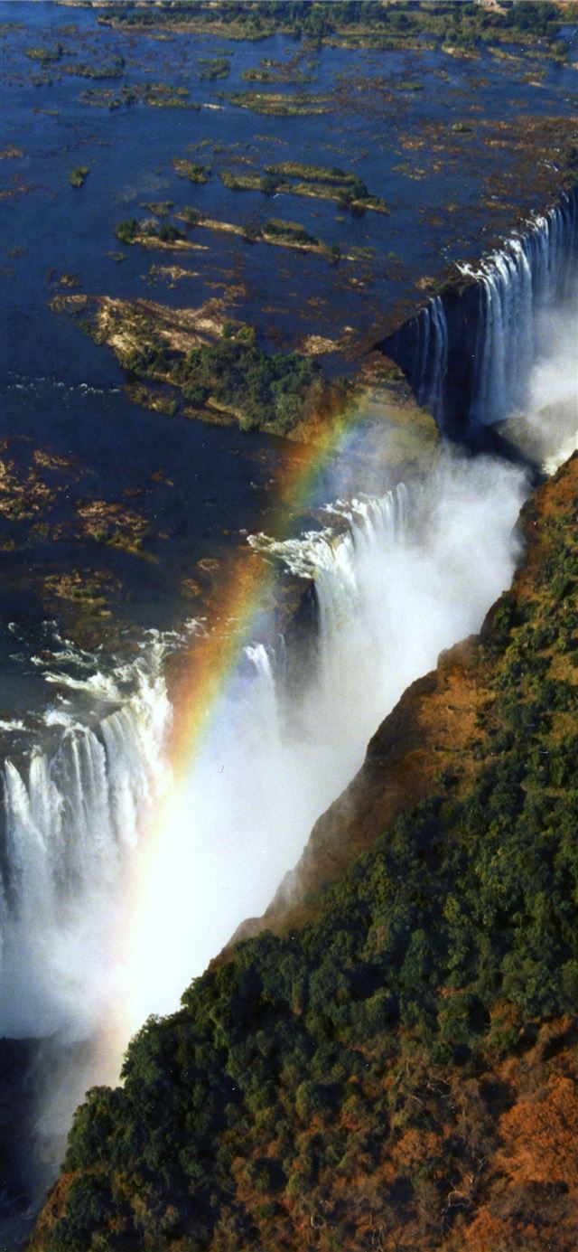 Victoria Falls Livingstone Zambia Zimbabwe iPhone 11 wallpaper 