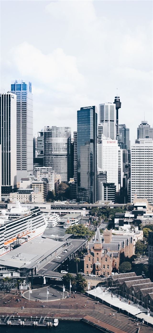 view from sydney harbour bridge pylon lookout and ... iPhone X wallpaper 