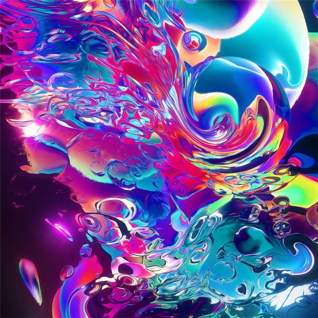 aqueous abstract art iPad Air wallpaper 