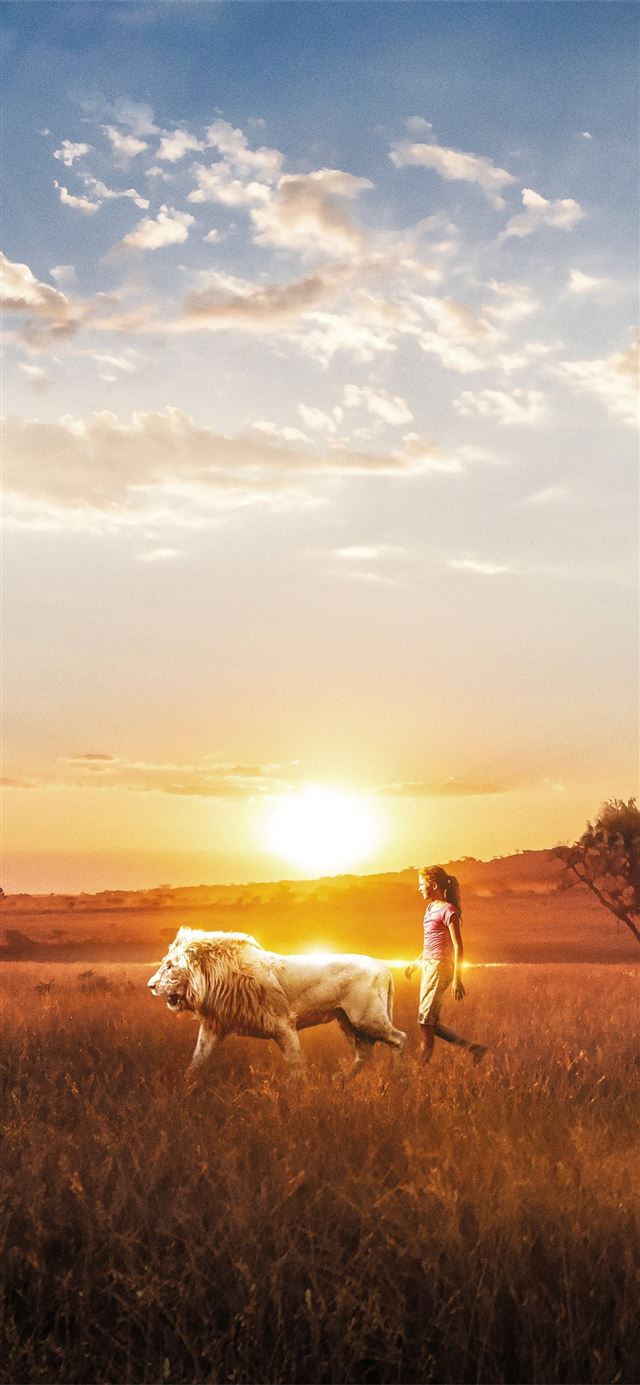 mia and the white lion 8k iPhone X wallpaper 