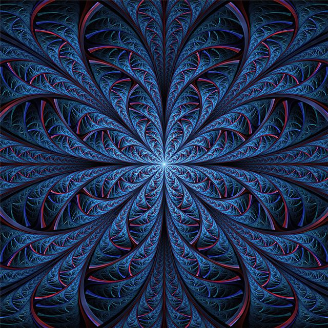night hawk blue spiral 4k iPad wallpaper 