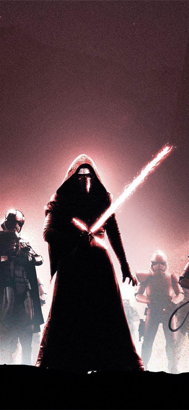 star wars the force awakens poster art iPhone 11 wallpaper 