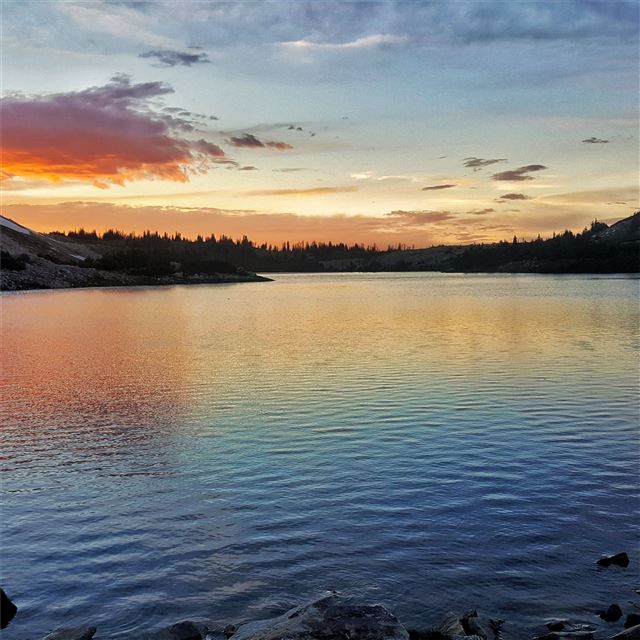 sunset over north gap lake 5k iPad Air wallpaper 