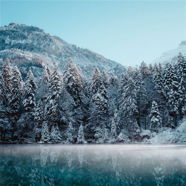 switzerland winter reflection 5k iPad Pro wallpaper 