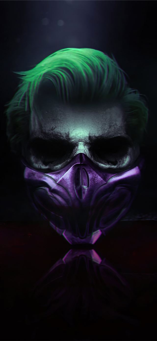 4k joker mask iPhone 11 wallpaper 