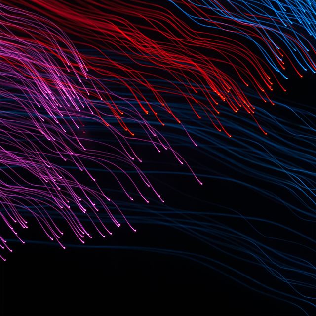abstract lines glowing waves iPad Pro wallpaper 