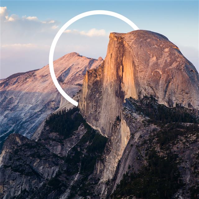 abstract mountains circle iPad Pro wallpaper 
