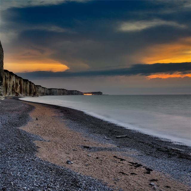 cliff beach 5k iPad Pro wallpaper 