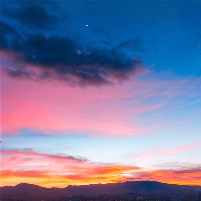 colorful sunset sky 5k iPad Air wallpaper 