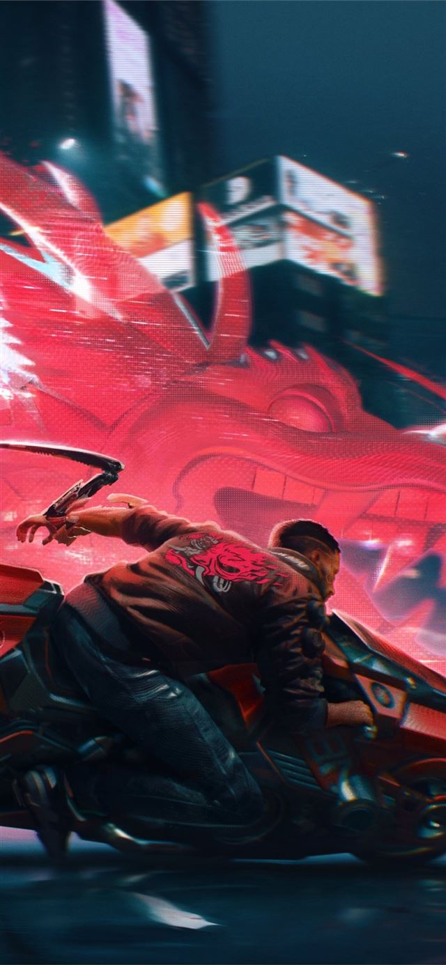 cyberpunk 2077 dragon boat 4k iPhone 11 wallpaper 