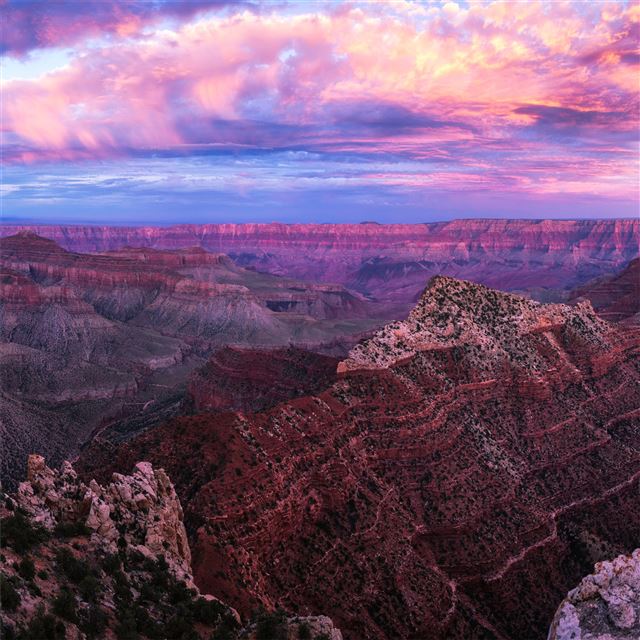 grand canyon sunset pano iPad wallpaper 