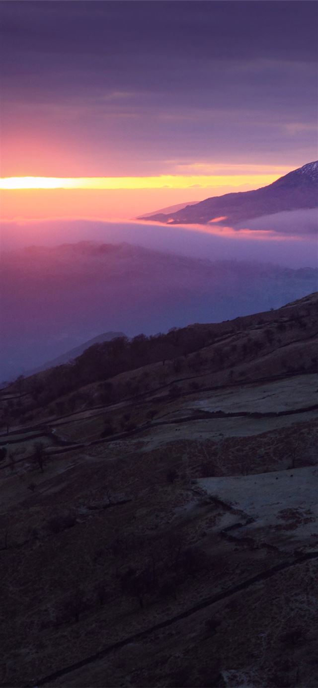 lake district view of hills and mountains in the l... iPhone X wallpaper 