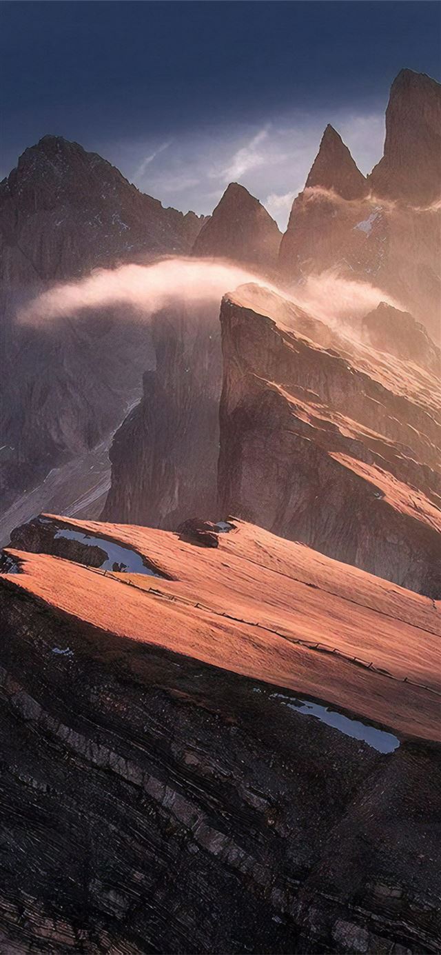 mountain cliff iPhone 11 wallpaper 