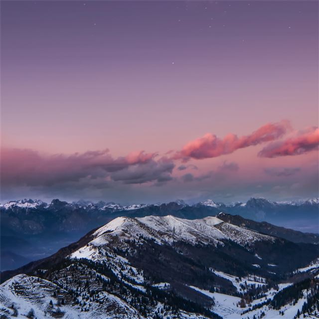 mountains starry sky night snow dolomites italy 4k iPad Pro wallpaper 