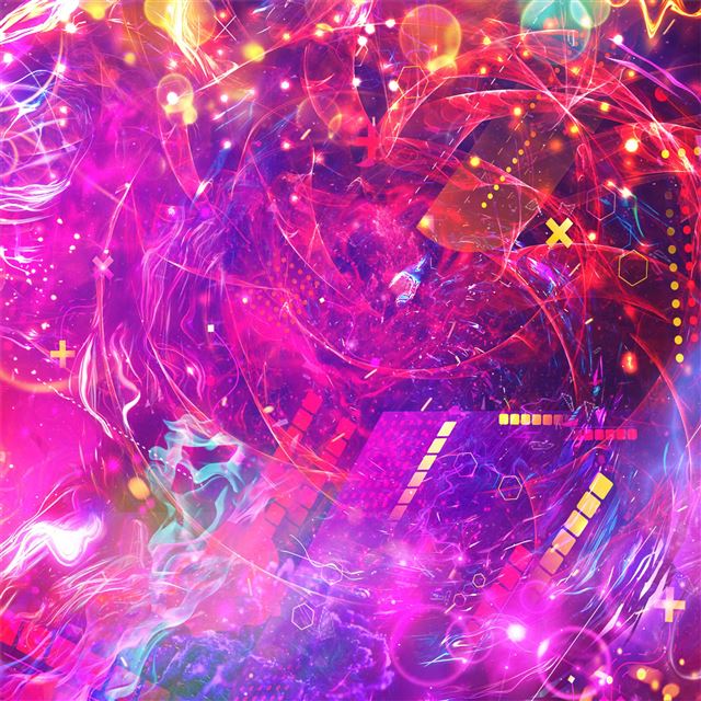 neo space pattern squares abstract 5k iPad wallpaper 