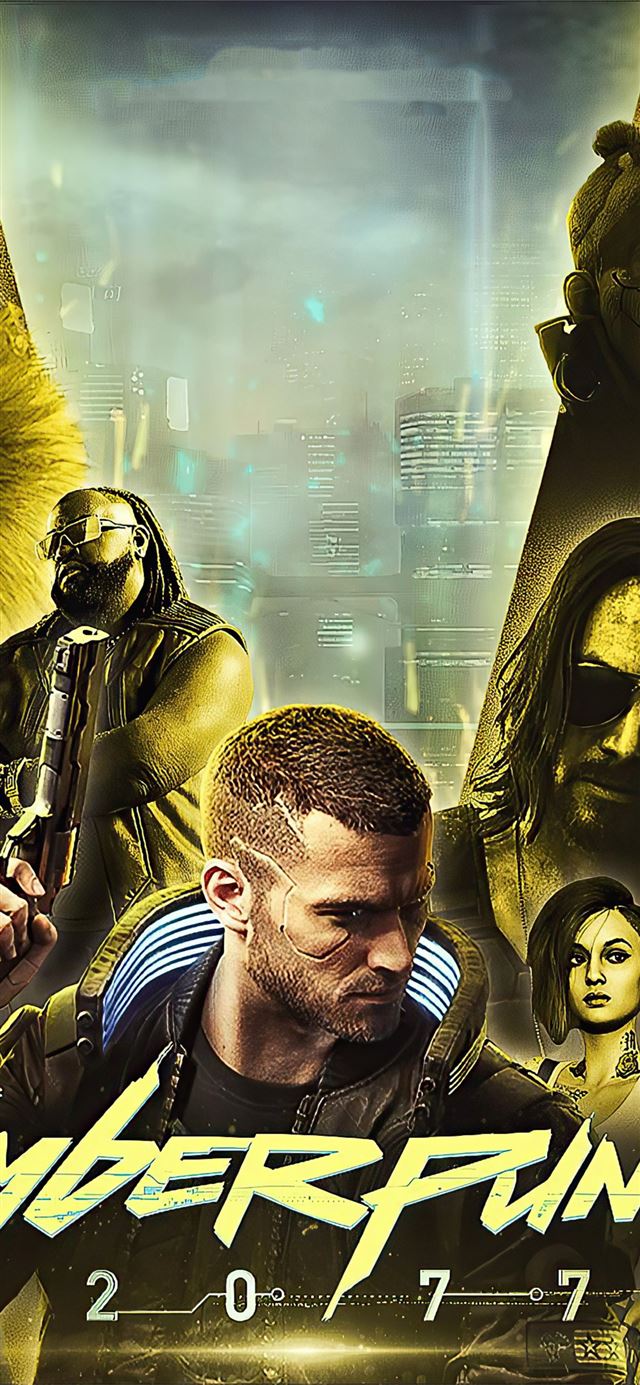 cyberpunk 2077 game 2020 poster iPhone X wallpaper 