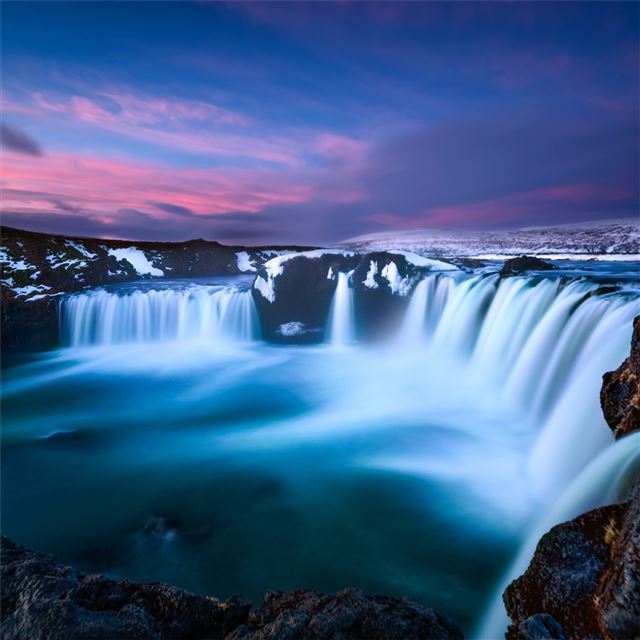dreamy waterfall 4k iPad Air wallpaper 