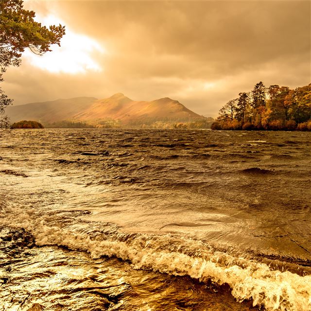 lake windermere autumn season 4k iPad wallpaper 