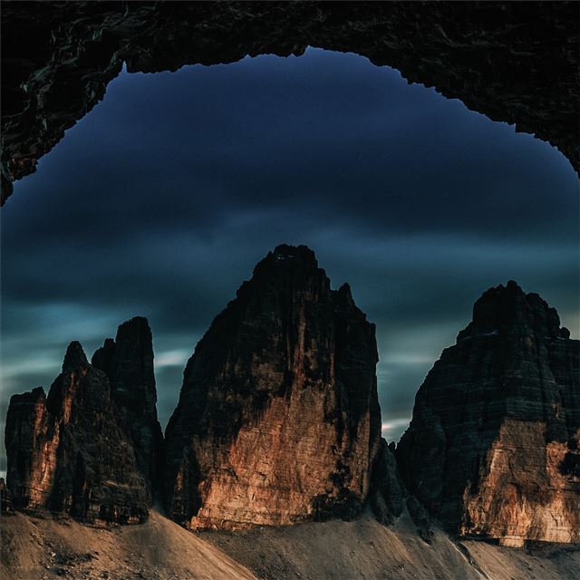 mountain rock cave 4k iPad Pro wallpaper 