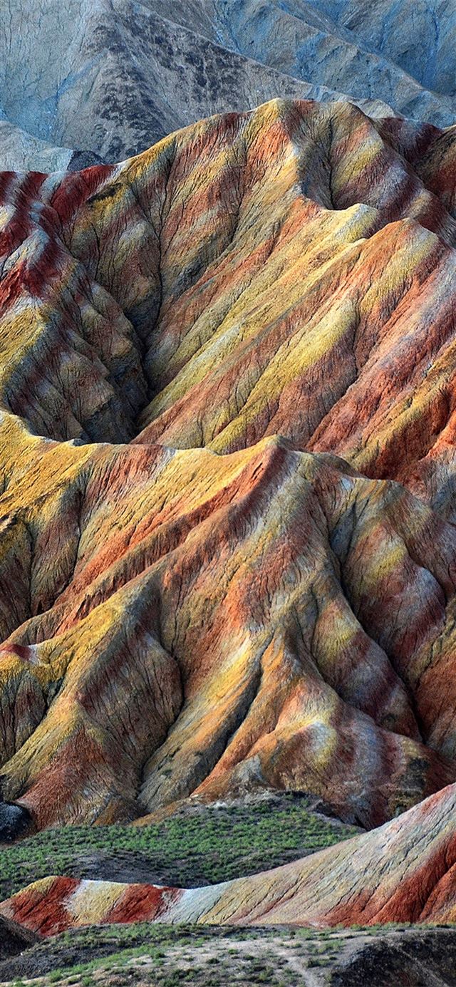 rocks landscape vivid mountains iPhone 11 wallpaper 