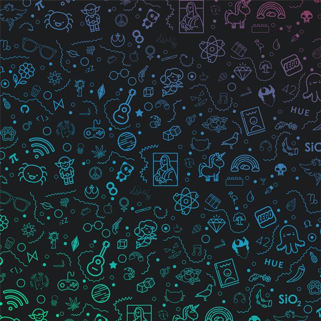 sketches gradients icons logo 4k iPad Pro wallpaper 