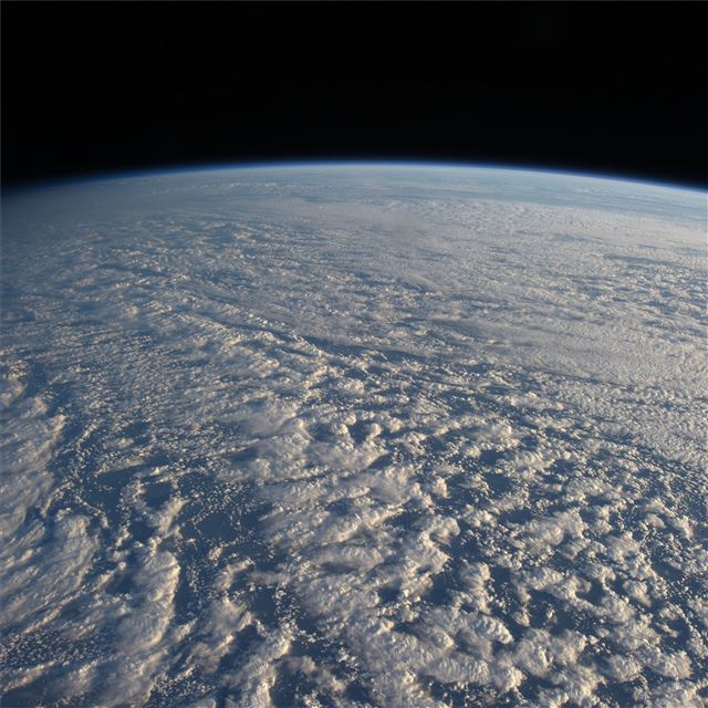 space clouds orbital stations 4k iPad wallpaper 