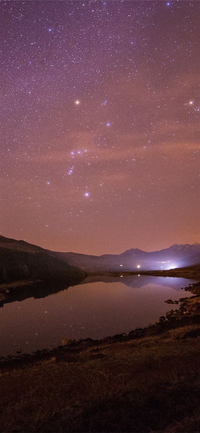 star constellations landscape 4k iPhone X wallpaper 