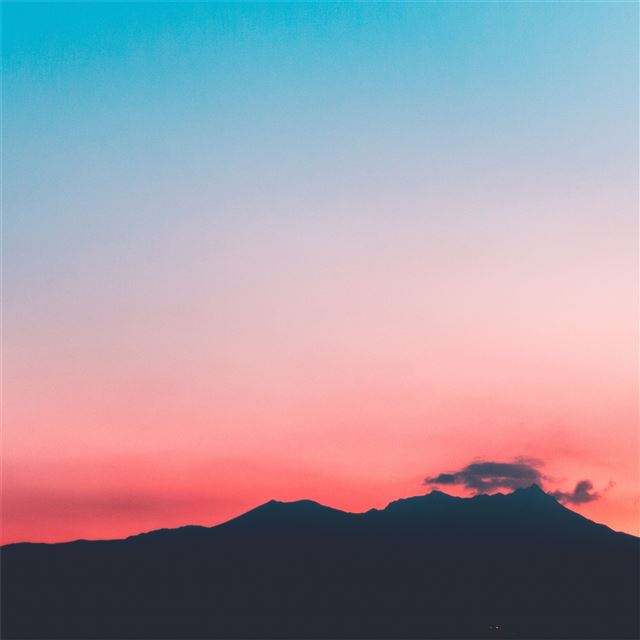 volcano pink sunset hill 4k iPad Pro wallpaper 