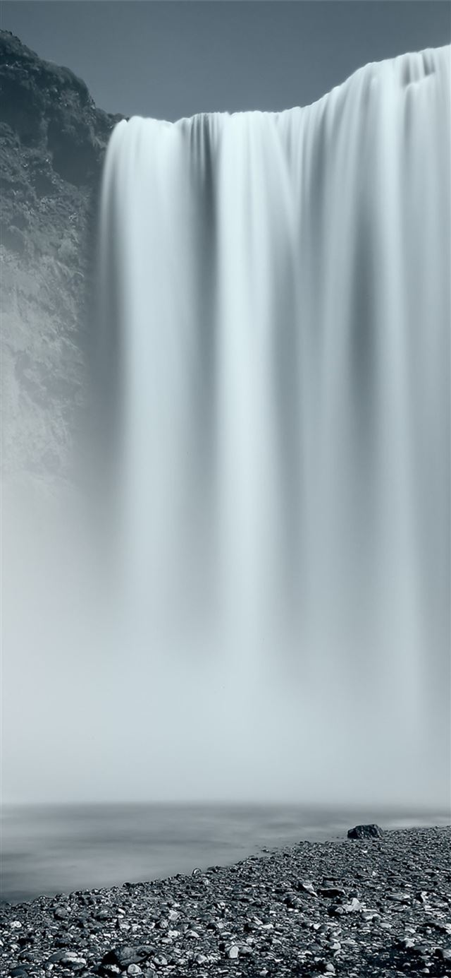 waterfall photography iPhone X wallpaper 