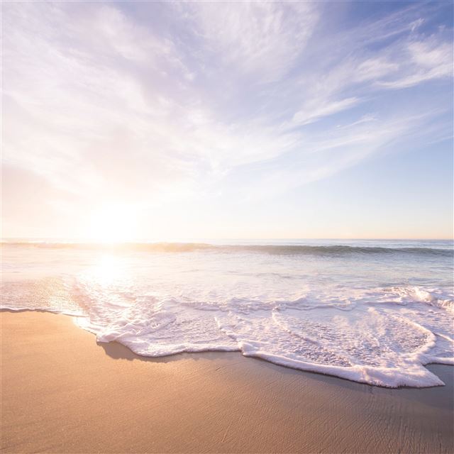 beach seashore sunrise 5k iPad Pro wallpaper 