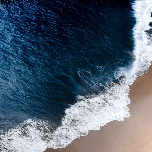 blue ocean waves 5k iPad Pro wallpaper 