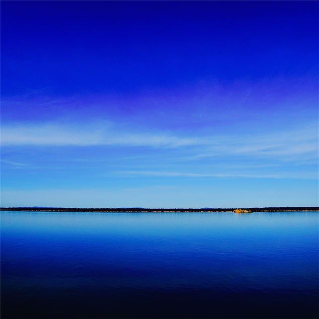 lake under blue sky iPad wallpaper 