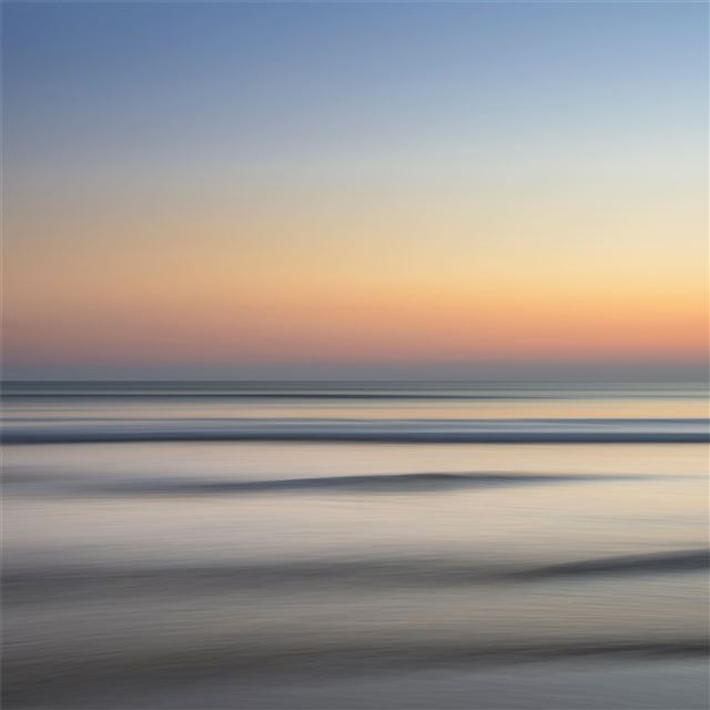 ocean horizon sunset wave minimalism iPad Air wallpaper 