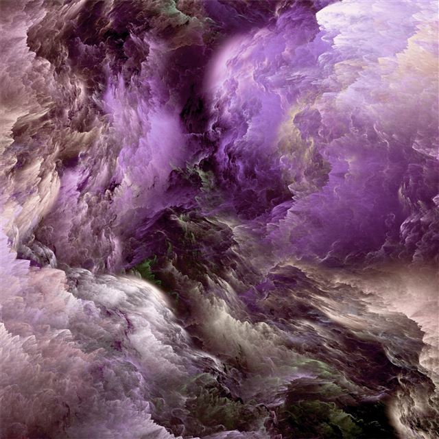 purple glowing clouds abstract 5k iPad wallpaper 