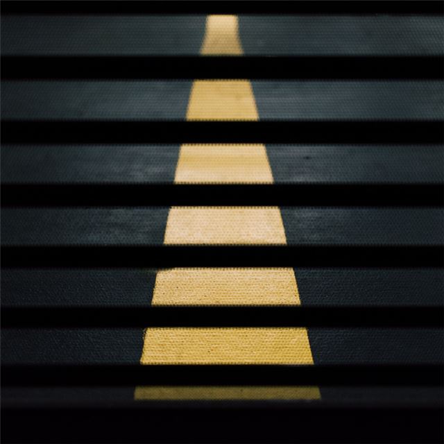 road street crossing yellow lines abstract 5k iPad Pro wallpaper 