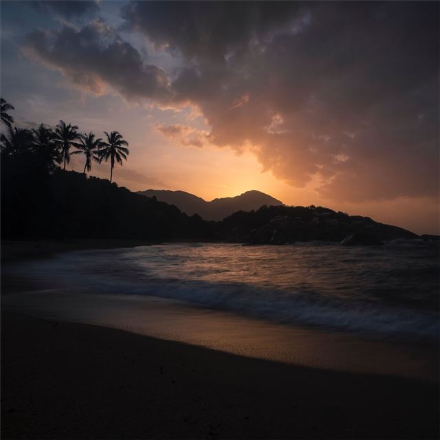 santa martum sunset beach 5k iPad wallpaper 
