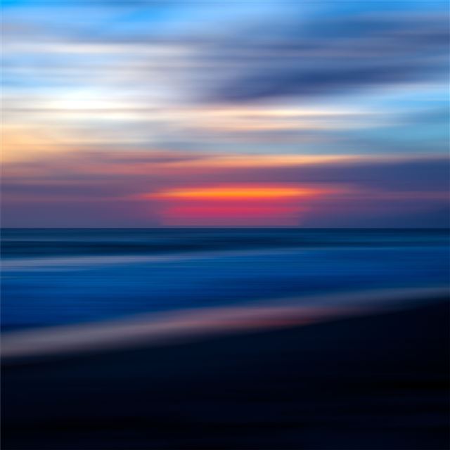 sea ocean water sunset blur 5k iPad wallpaper 