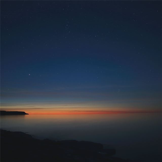 starry night calm sunset 5k iPad wallpaper 