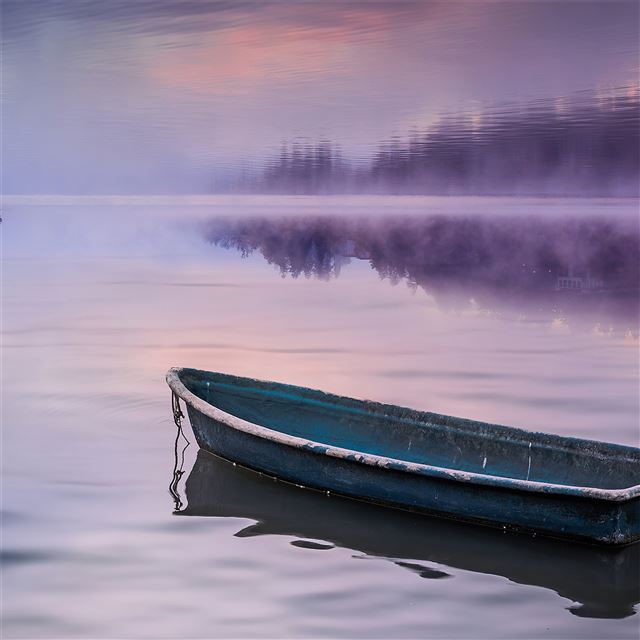 boat in nature silence 4k iPad Pro wallpaper 