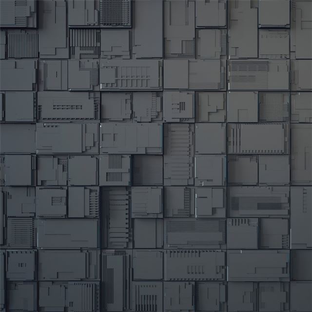 geek dark cubes abstract 4k iPad Pro wallpaper 