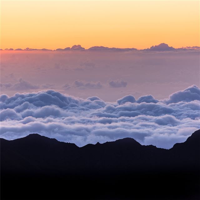 sea of clouds mountains 5k iPad Pro wallpaper 